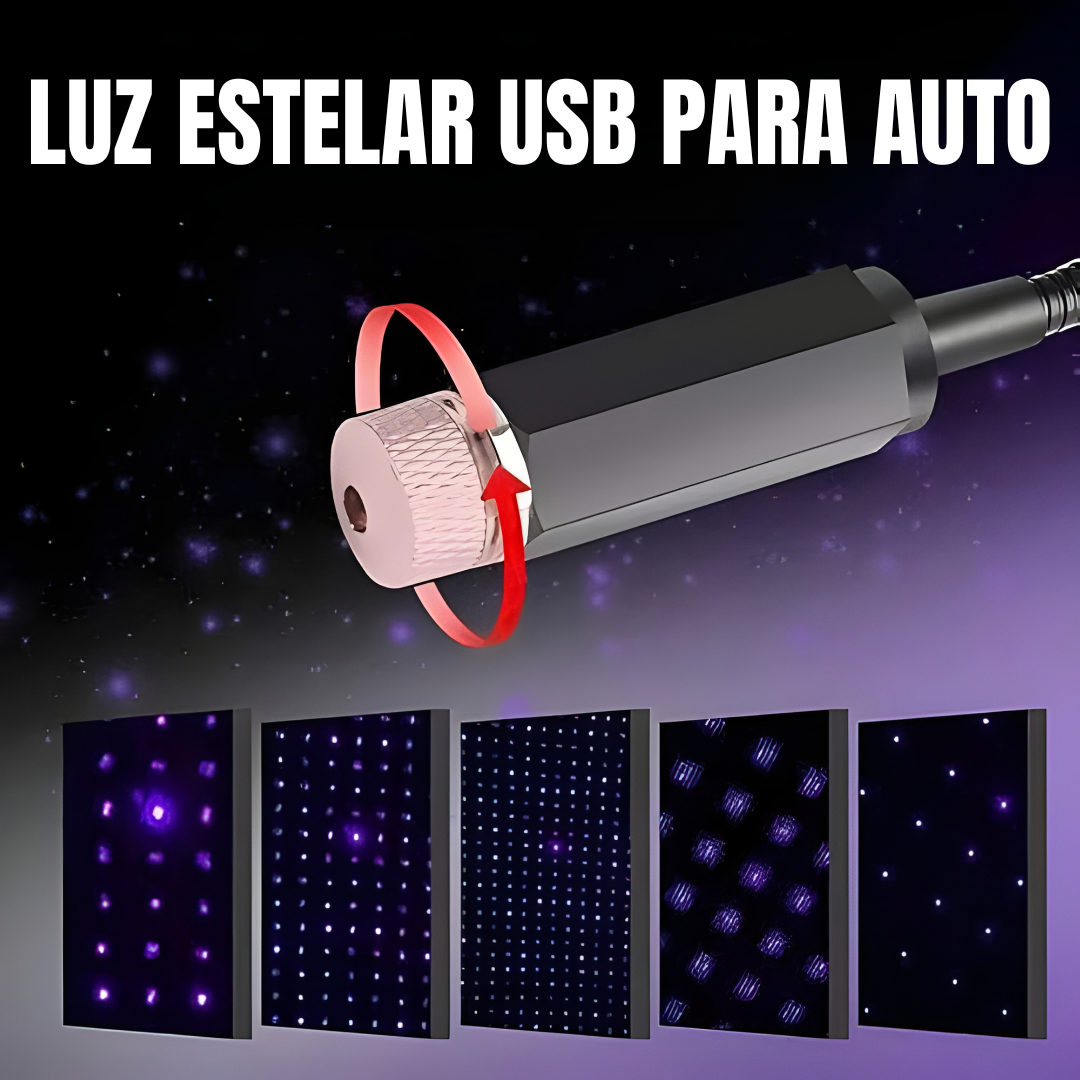 LUZ ESTELAR USB PARA AUTO – Iluminación ambiental premium, estilo elegante y una experiencia de lujo en cada trayecto