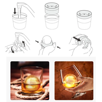 3 ICE HOCKEY – Esferas de hielo grandes, elegantes y de larga duración