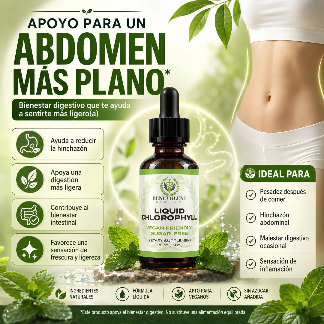 LIQUID CHLOROPHYLL 59ML – Apoyo digestivo para sentirte más ligera cada día