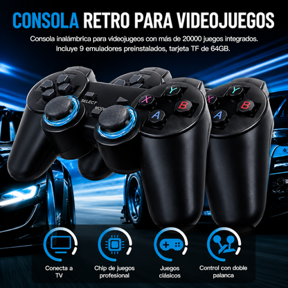 CONSOLA DE VIDEOJUEGOS 2,4G WIRELESS LITE — Vuelve a la infancia con 20,000 juegos