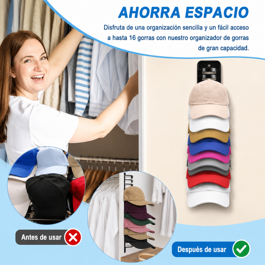 ORGANIZADOR DE GORRAS (PACK*2) — Todas tus gorras a la vista, sin desorden