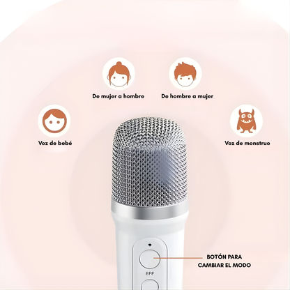 KARAOKE PORTÁTIL CON LUCES LED – Diversión en casa, sonido envolvente y shows que iluminan cada momento