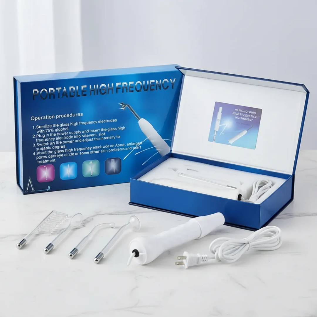 KIT PROFESIONAL ALTA FRECUENCIA – Renovación facial avanzada, piel más uniforme y apariencia revitalizada