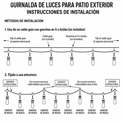 SERIE DE 10 LUCES LED — Transforma cualquier espacio con luz cálida
