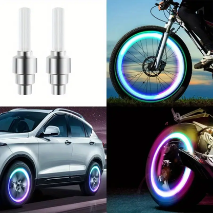 PAR DE LUCES LED PARA VÁLVULA DE LLANTA – Estilo, seguridad y visibilidad en cada recorrido