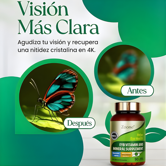 ZOOONE VITA EYES X 90 CÁPSULAS – Apoyo visual diario, cuidado integral y bienestar para tu rutina