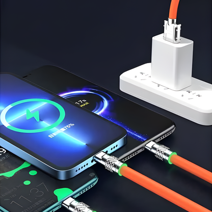 SUPER CABLE 3 PUNTAS – Carga múltiple, conexión universal y menos cables enredados