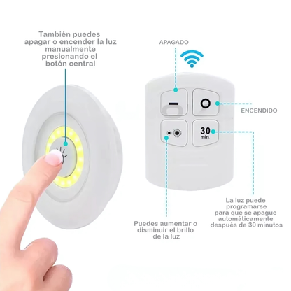 LÁMPARAS LED CON CONTROL - Luz donde la necesites, sin enchufes, sin límites