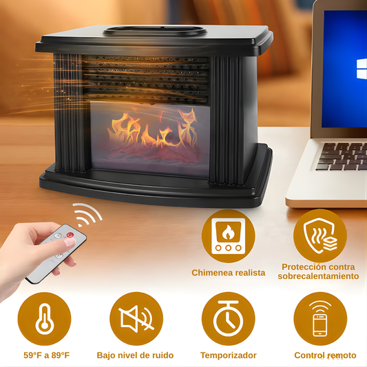 CALEFACTOR FLAME HEATER – Calor envolvente, efecto llama decorativo y confort inmediato