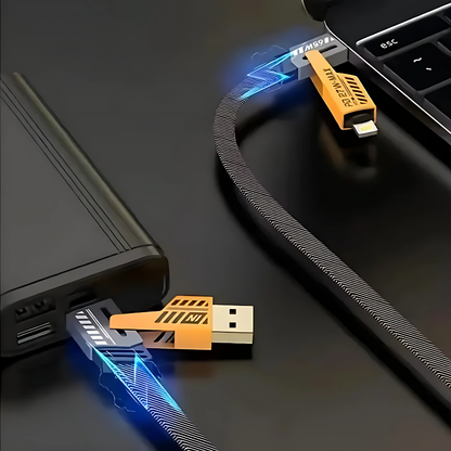 Cable Multiuso 4 en 1 con Carga Rápida | Alta Velocidad y Durabilidad – Potencia y versatilidad en un solo cable