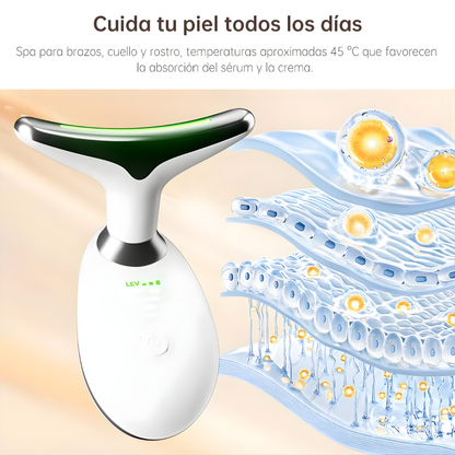 MASAJEADOR FACIAL LUZ LED — Tu spa facial y cervical desde casa