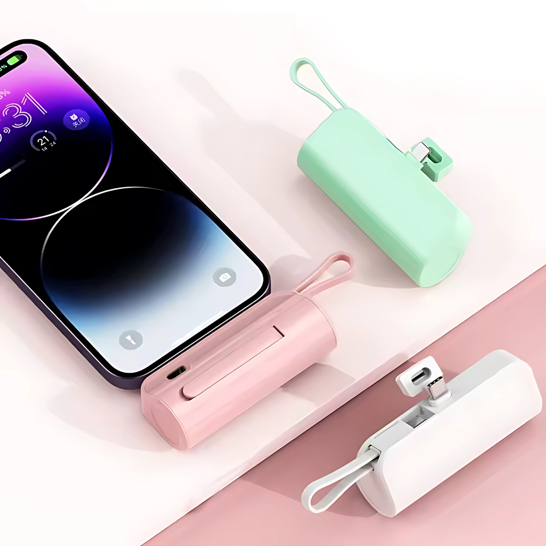 MINI POWER BANK 22.5 W – Carga rápida al instante, sin cables ni enredos