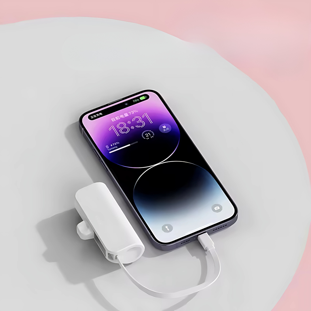 MINI POWER BANK 22.5 W – Carga rápida al instante, sin cables ni enredos