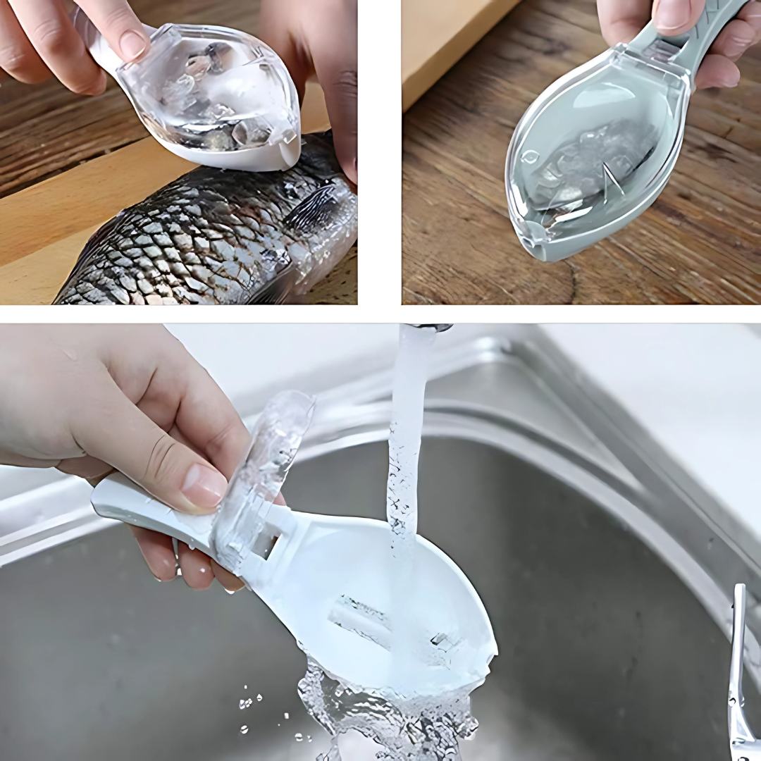 DESCAMADOR DE PESCADO (PACK x2) – Limpieza rápida, sin desorden y cocina más práctica