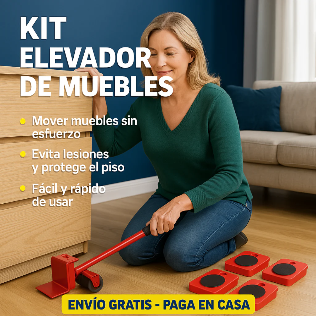 ELEVADOR DE MUEBLES – Levanta camas y neveras fácilmente, sin esfuerzo y sin dañar tu hogar