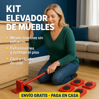 ELEVADOR DE MUEBLES – Levanta camas y neveras fácilmente, sin esfuerzo y sin dañar tu hogar