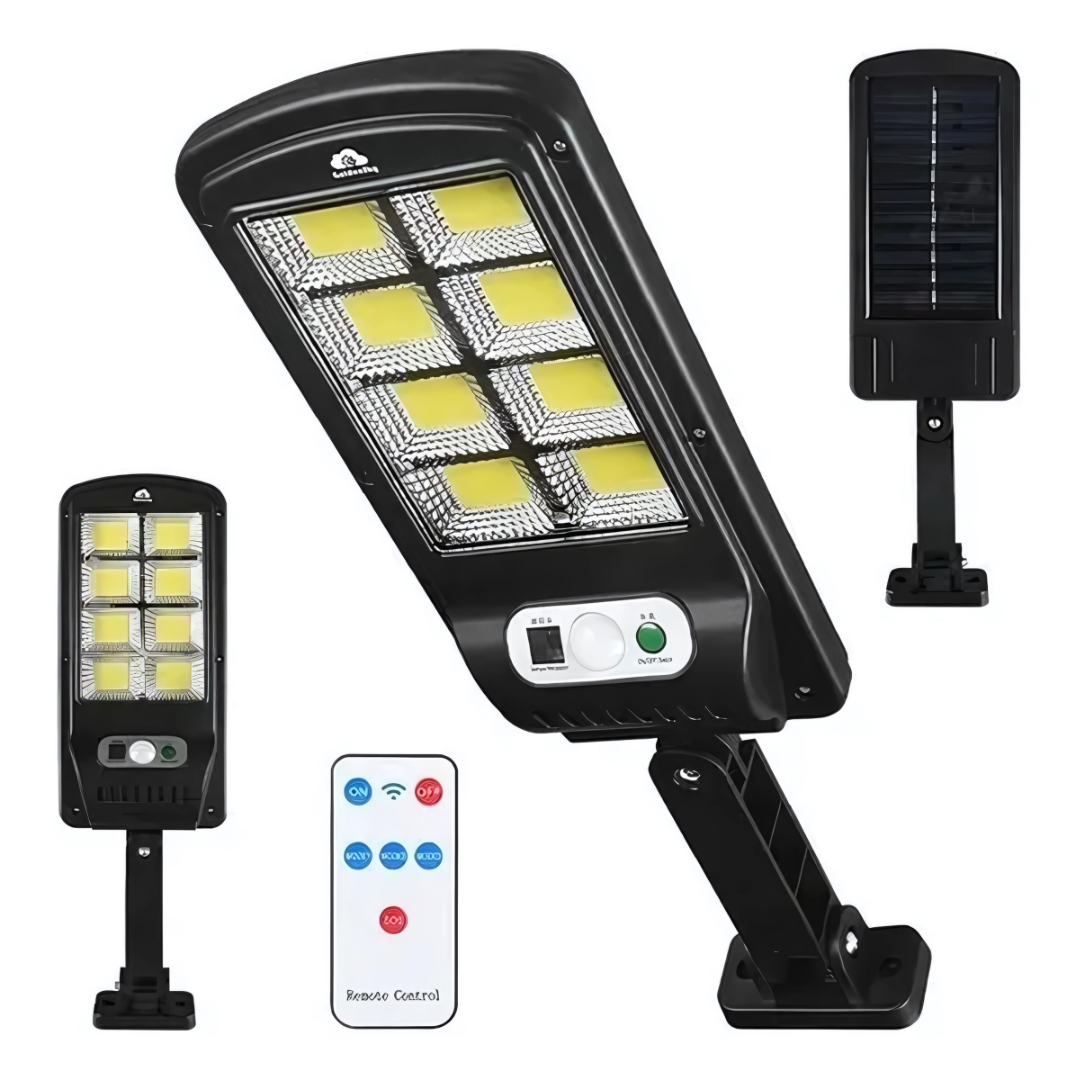 LÁMPARA SOLAR LED CON SENSOR  – Ilumina exteriores sin cables ni consumo eléctrico