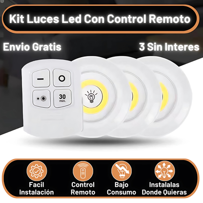 LÁMPARAS LED CON CONTROL - Luz donde la necesites, sin enchufes, sin límites