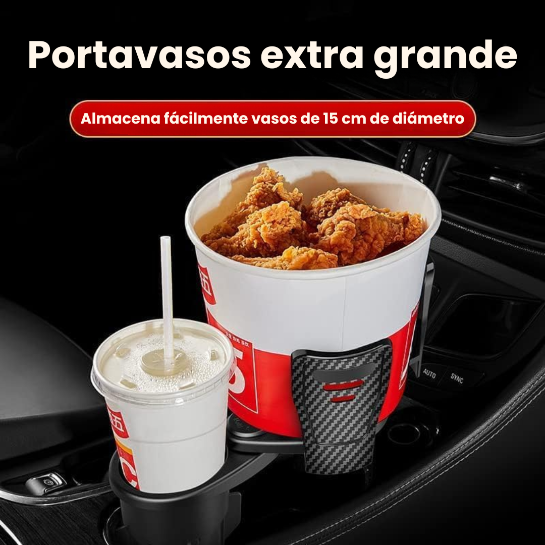 PORTAVASOS MULTIFUNCIONAL PARA AUTO – Ajuste perfecto, organización total y comodidad en cada trayecto