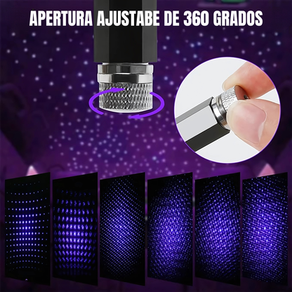 PROYECTOR LED USB — El ambiente de lujo que transforma cada trayecto