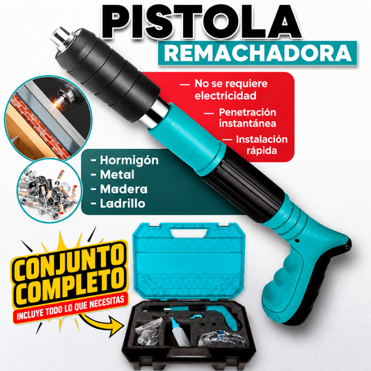 PISTOLA REMACHADORA PROFESIONAL CON KIT COMPLETO – Herramientas listas para trabajar mejor