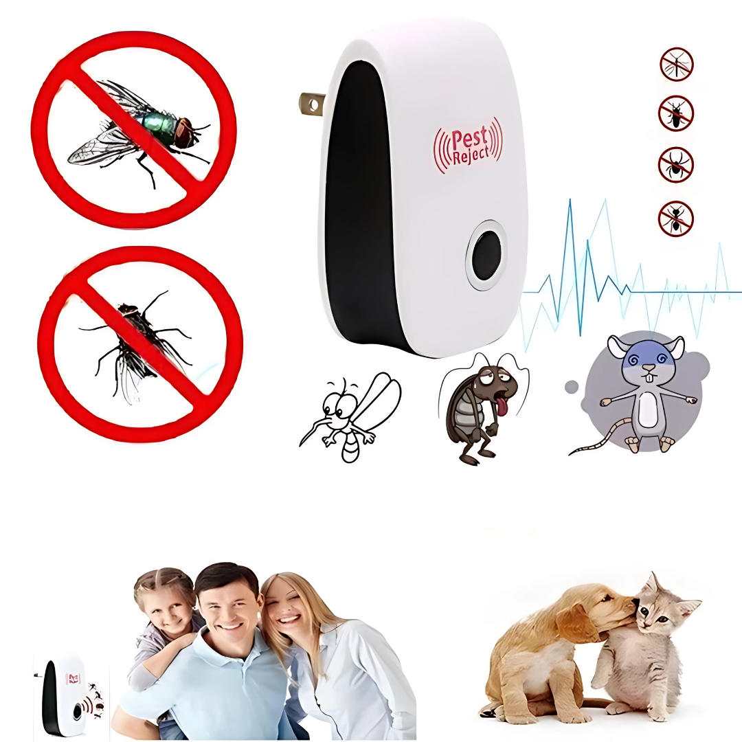 REPELENTE ELECTRONICO - Protección invisible contra insectos molestos, día y noche.