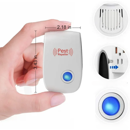REPELENTE ELECTRONICO - Protección invisible contra insectos molestos, día y noche.