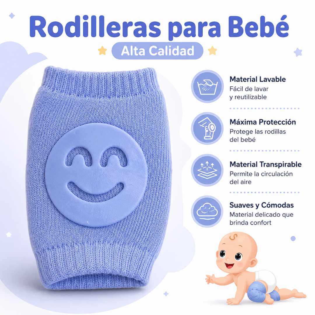 RODILLERAS DE BEBÉ (PACK x2 PARES) – Protección suave para gatear, explorar y crecer con confianza