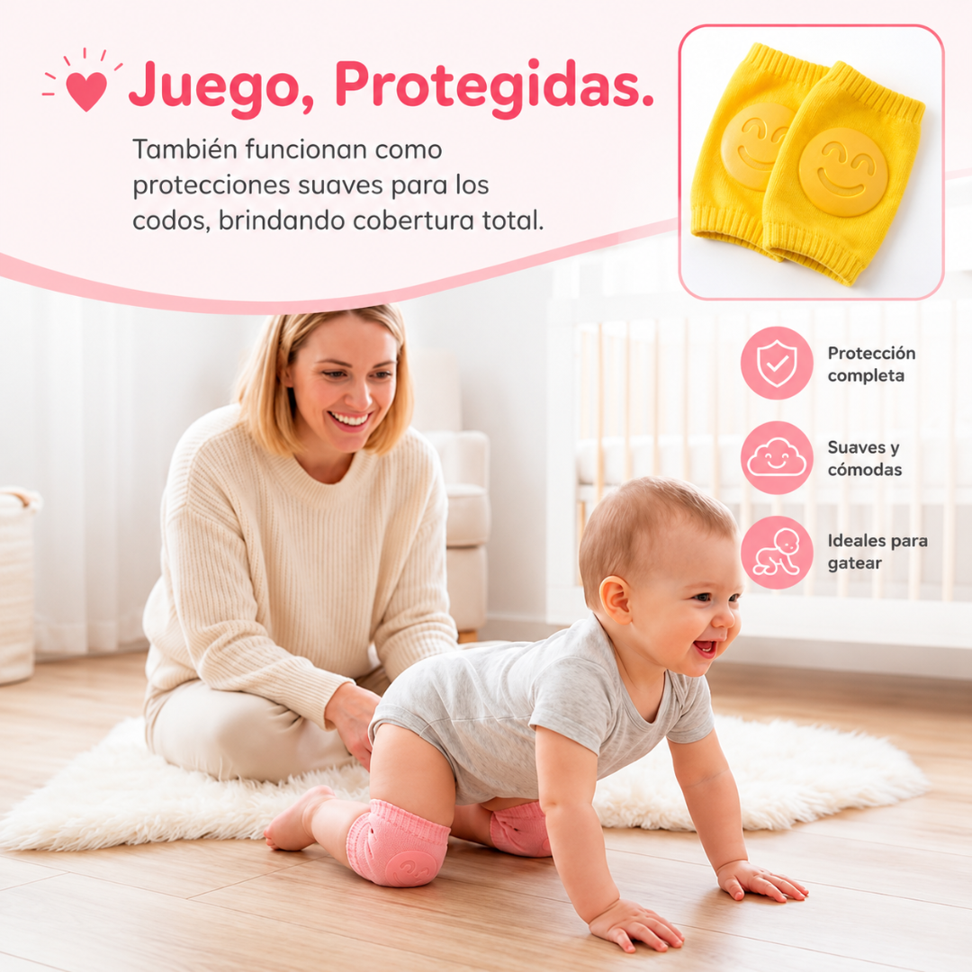 RODILLERAS DE BEBÉ (PACK x2 PARES) – Protección suave para gatear, explorar y crecer con confianza