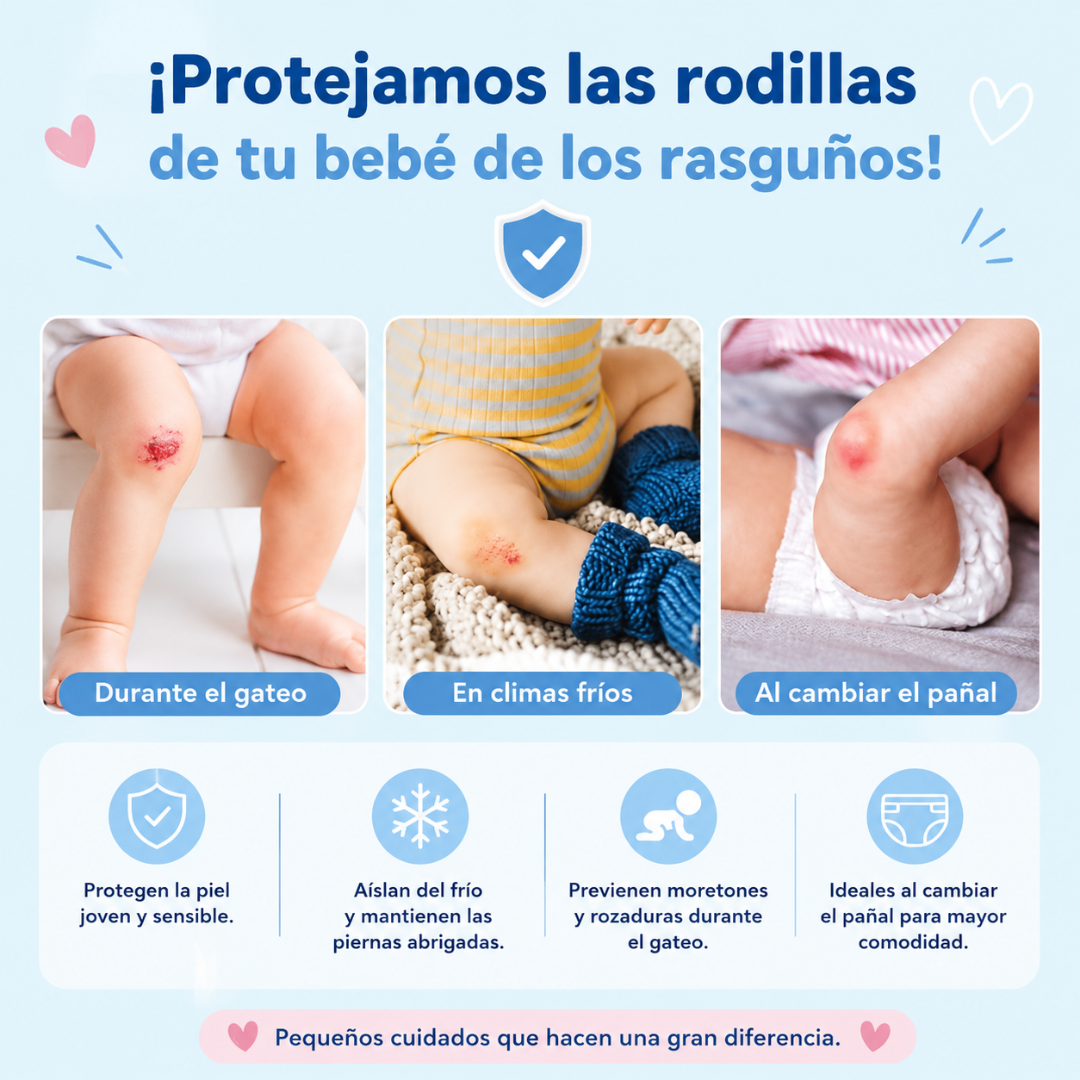 RODILLERAS DE BEBÉ (PACK x2 PARES) – Protección suave para gatear, explorar y crecer con confianza