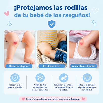 RODILLERAS DE BEBÉ (PACK x2 PARES) – Protección suave para gatear, explorar y crecer con confianza
