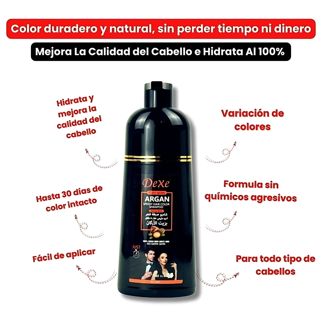 Shampoo BlackDexe - Dile adiós a las canas sin tintes ni químicos agresivos.