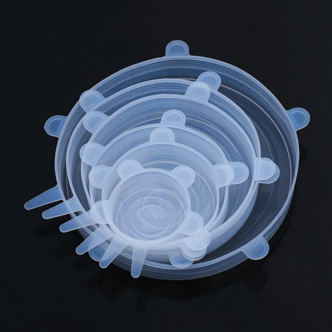 SET DE TAPAS DE SILICONA – Sella, protege y olvídate de los derrames
