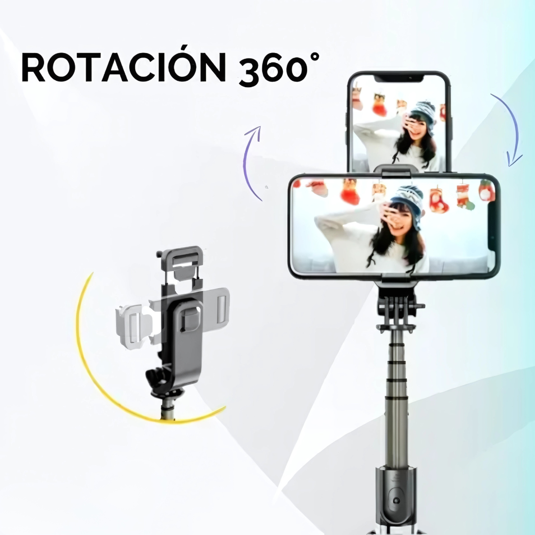 Trípode 3 en 1 – Soporte, selfie stick y control remoto en un solo dispositivo