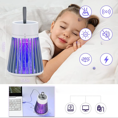 LÁMPARA ELÉCTRICA MATA MOSQUITOS – Protección silenciosa, noches tranquilas y cuidado para los más pequeños
