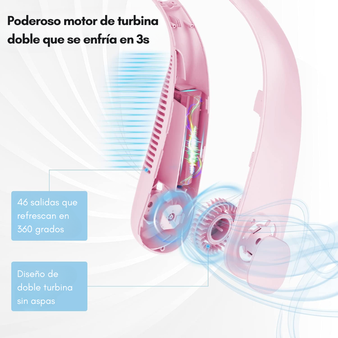 VENTILADOR DE CUELLO — Frescura que va contigo a todas partes