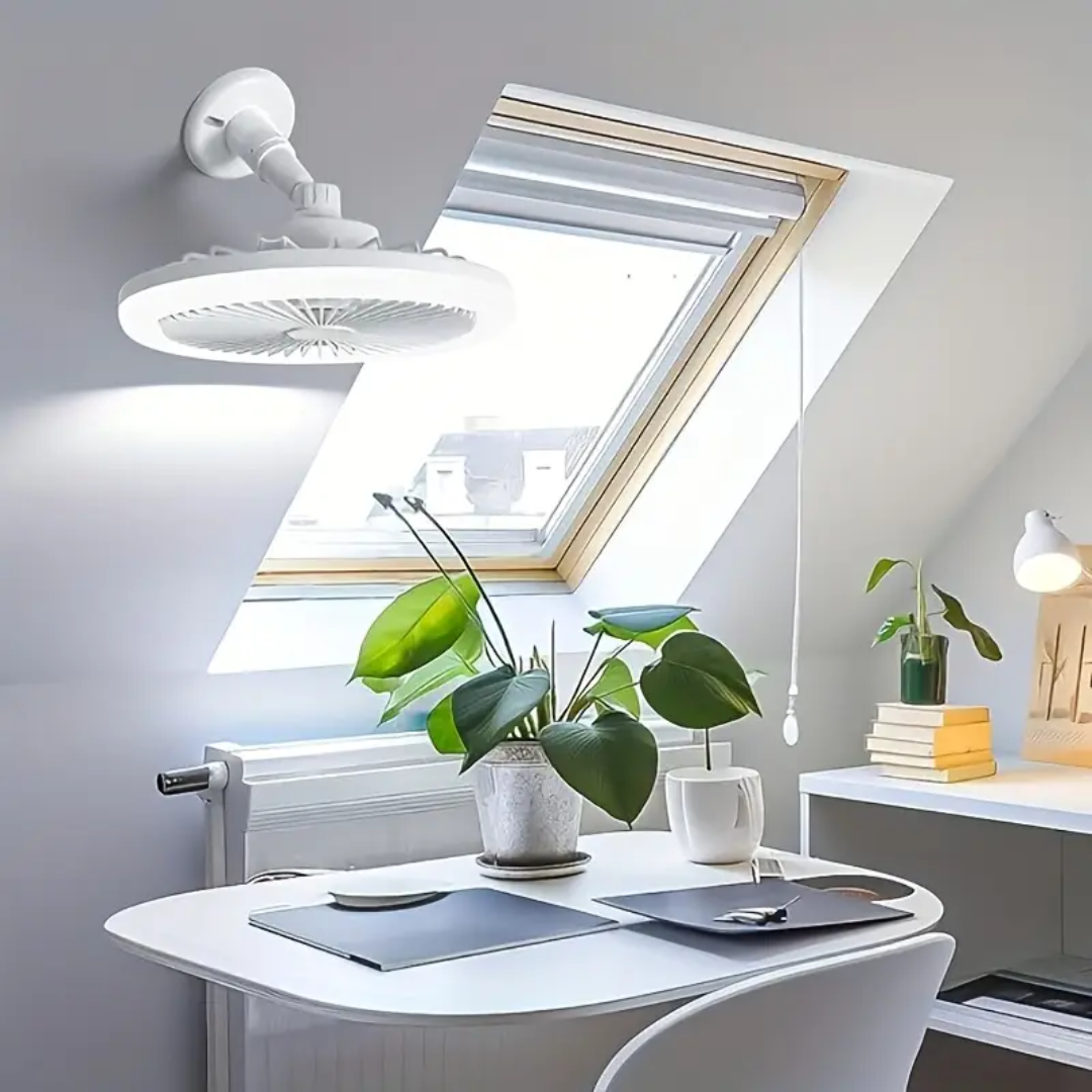 VENTILADOR CON LUZ SMART — Fresco, luz y control inteligente en uno