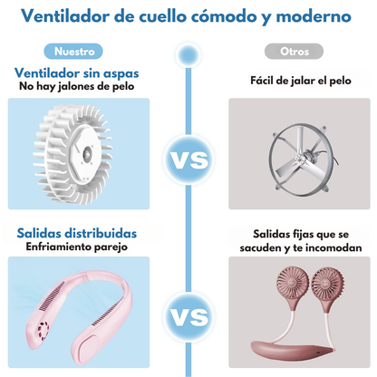 VENTILADOR DE CUELLO — Frescura que va contigo a todas partes